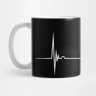 Arrowhead Hunting Heartbeat EKG Pulse Hunter Flint Knapping Mug